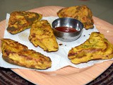 Bread Pakora / Fritters - a vegan and healthy kids' tiffin idea as well as evening snacks