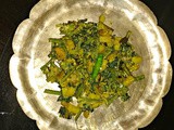 Lau shaag er chochchori - a traditional Bengali vegan dish
