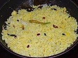 Lemon Rice - How to make South Indian Lemon flavoured rice for Kid's tiffin