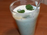 Salted mint lassi - a healthy yogurt Indian drink for the summer