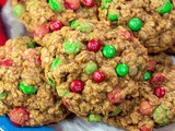 Christmas m&m Oatmeal Cookies