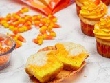 Layered Candy Corn Cupcakes