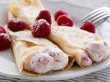 Raspberry Cream Buttermilk Crepes