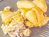 Sausage Biscuits & Gravy Breakfast Casserole
