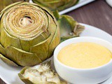 Steamed Artichokes With Cheese Sauce