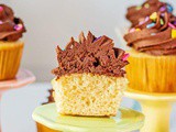 Yellow Cupcakes with Chocolate Frosting