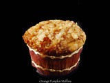 #MuffinMonday: Orange Pumpkin Muffins with White Chocolate and Ginger Streusel