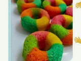 Rainbow Cake Donuts