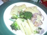 Rigatoni with Roasted Broccoli and Red Onions
