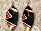 Diy Fancy Leather (Feather) Earrings