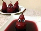 Ghostly Poached pears in Red wine