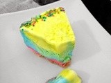 Rainbow Ice Cream Cake - Eggless Version
