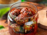 Dabla Keri Athanu (Gujarati Stuffed Baby Mango Pickle)