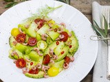 Sommersalat mit Avocado, Melone, Tomaten & Krabben – frisch, leicht und würzig