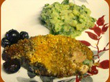 Blueberry Chicken with Crispy Bread Crumbs