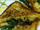 Spinach and Caramelized Onions Grilled Cheese