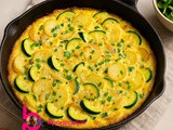 Frittata s krompirjem, bučko in sirom