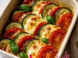Gratinirana bučka z mocarelo in paradižnikom