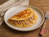 Hrustljava tortilja s tuno, koruzo in sirom