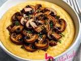 Kremna polenta z gobami in parmezanom