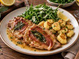 Nedeljska saltimbocca brez dolgih priprav: telečji zrezki, pršut in njoki