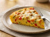 Pečene polentine rezine z zelenjavo in sirom