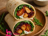 Piščančji wrap s karamelizirano čebulo in jogurtovo omako