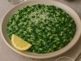 Špinačna rižota z limono in parmezanom