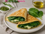 Tople tortilje z mozzarello, špinačo in pestom