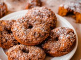Baked Pumpkin Doughnuts with Cardamom Crumble