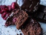 Dark Chocolate Chunk Raspberry Muffins