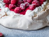 Fresh Raspberry Curd & Vanilla Whipped Cream Pavlova