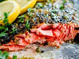 Weeknight Broiled Salmon with Chermoula Herb Crust