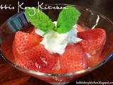 Champagne Poached Strawberries with Mascarpone