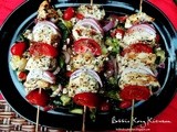 Chicken Kabobs with Greek Salad