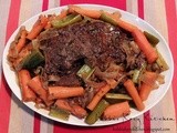 Slow Cooker Pot Roast with Red Wine Balsamic Gravy