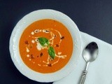 Tomato Bisque with Bacon and Basil
