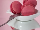 Pomegranate-White Chocolate Macarons, Baking to Bring Forth Pinktober Awareness