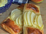 Sfogliatine a lievitazione naturale con mele e crema pasticcera