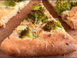 Amaranth flour Pizza topped with Broccoli