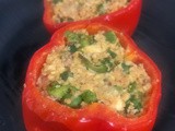 Stuffed and baked capsicum