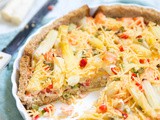 Aspergequiche met zalm