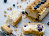 Blueberrycheesecake in een cakevorm