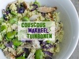 Couscous met makreel en tuinbonen