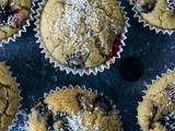 Glutenvrije kokos-bosbessenmuffins