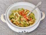 Cabbage, roasted salmon and persimmon salad / insalata di cavolo cappuccio, salmone arrosto e cachi mela