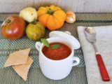 Slow-roasted heirloom tomato gazpacho / gazpacho di pomodori semisecchi al forno