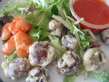 Deep fried mushrooms - frozen and reheated