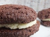 Oreo-style chocolate cookies with white chocolate filling, gluten, corn and tapioca free