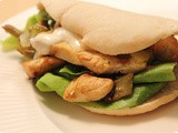 Chicken Shawarma Sandwich with Green Beans